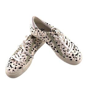 Madewell Women's Spotted Sneakers Size 7 White & Black Dalmatian Print